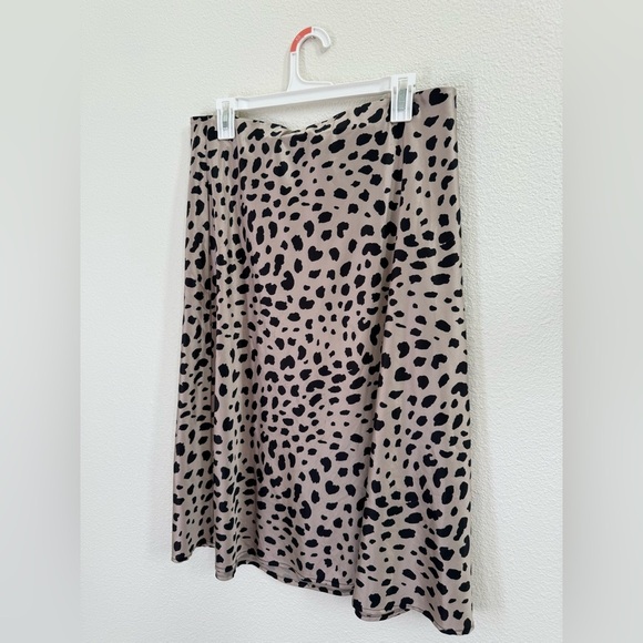 Brand New Brown and Black Leopard Print Midi Skirt Women’s Size XL - Picture 3 of 5